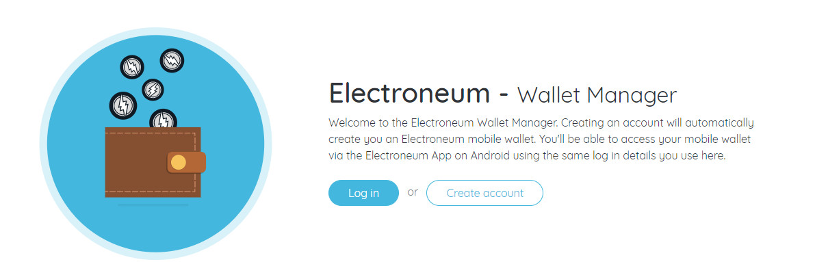 Electroneum wallet manager