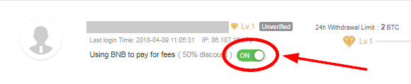 Binance - BNB fees