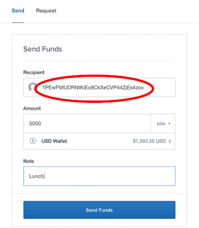Coinbase Send Funds Address