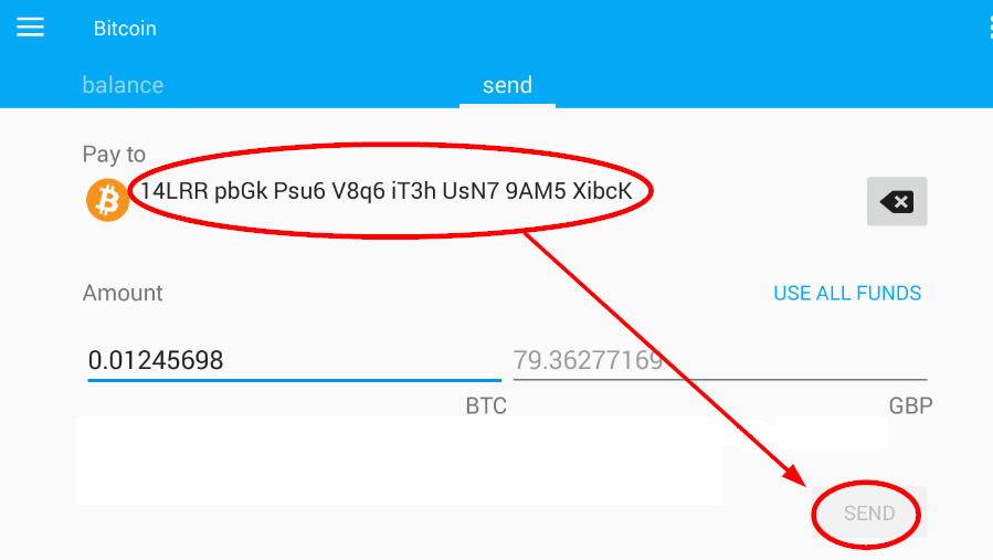Coinomi select receiving address